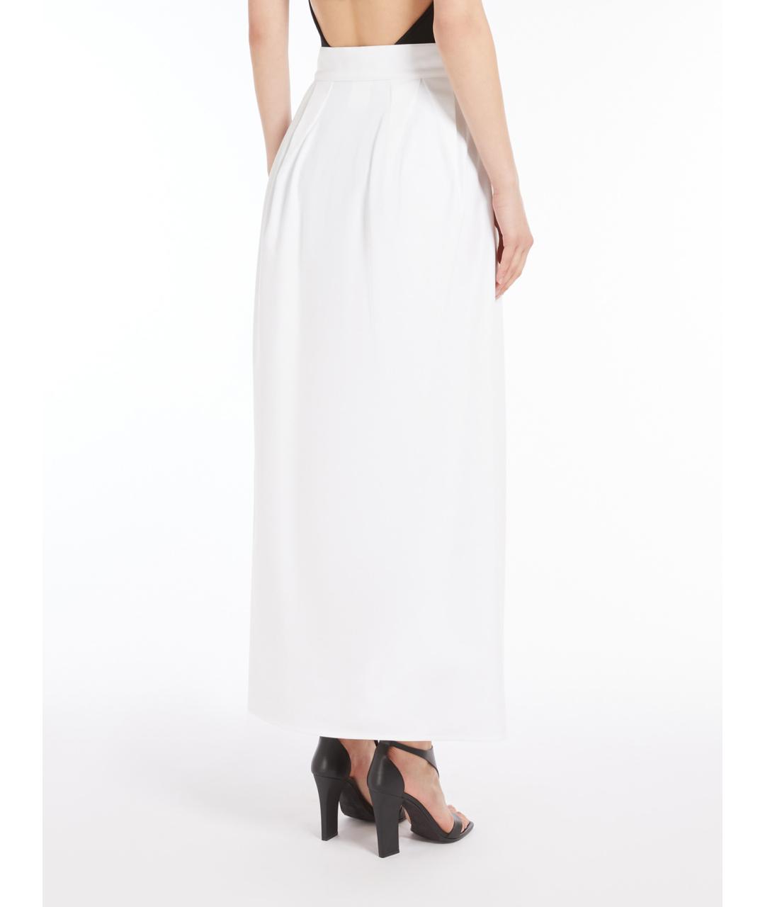 MAX MARA Белая хлопковая юбка миди, фото 4