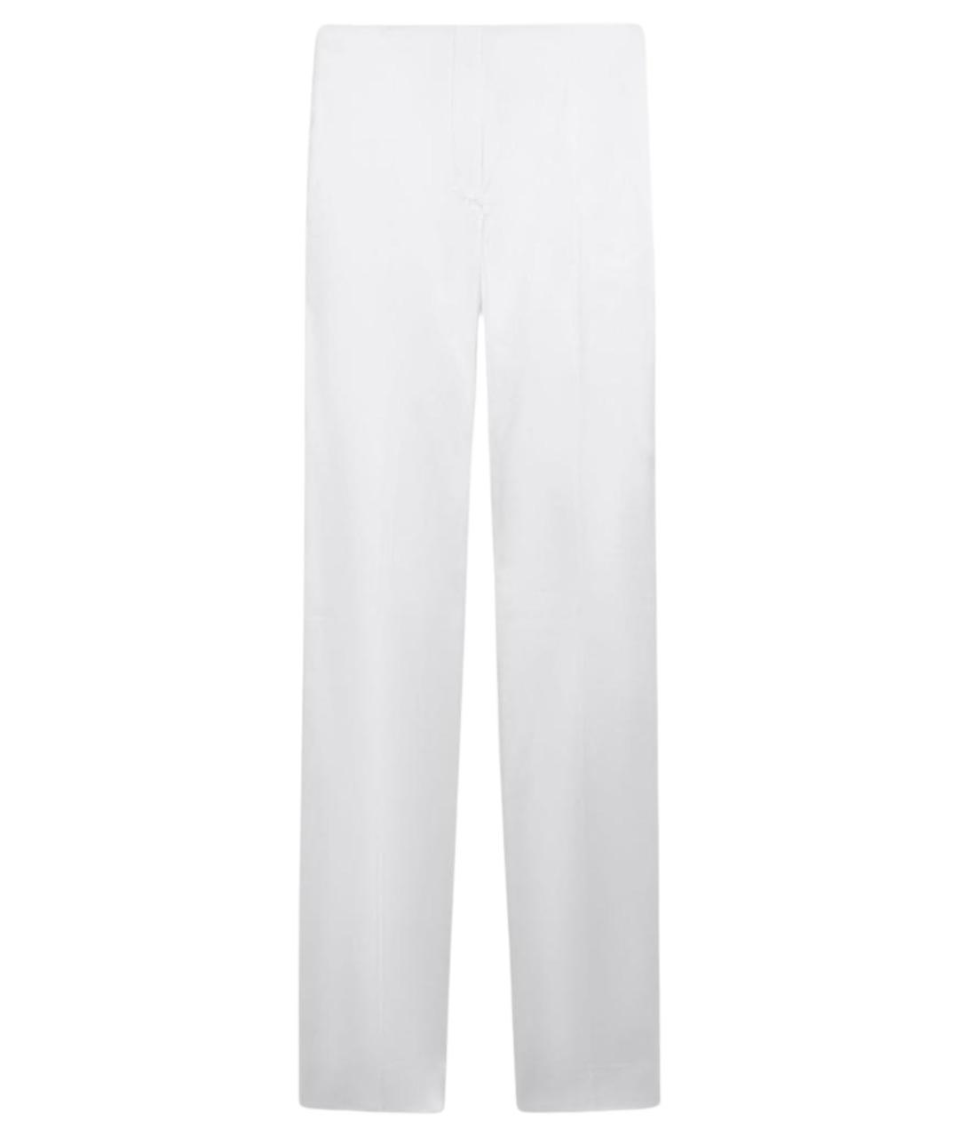 SPORTMAX Белые ацетатные прямые брюки, фото 1