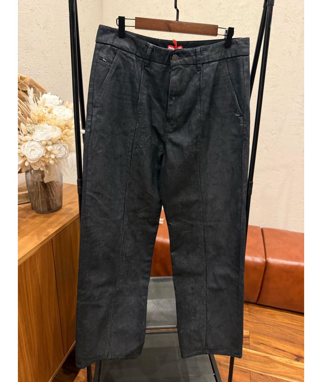DIESEL Черные хлопко-полиэстеровые джинсы, фото 7