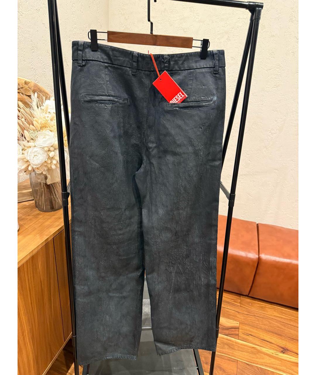 DIESEL Черные хлопко-полиэстеровые джинсы, фото 2