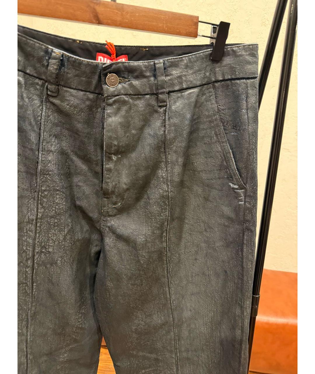 DIESEL Черные хлопко-полиэстеровые джинсы, фото 5