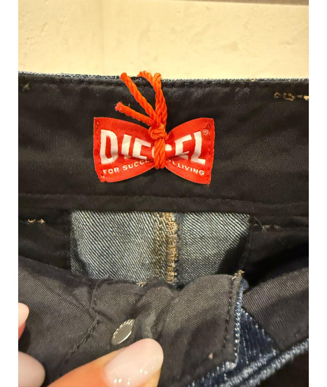 DIESEL Черные хлопко-полиэстеровые джинсы, фото 3