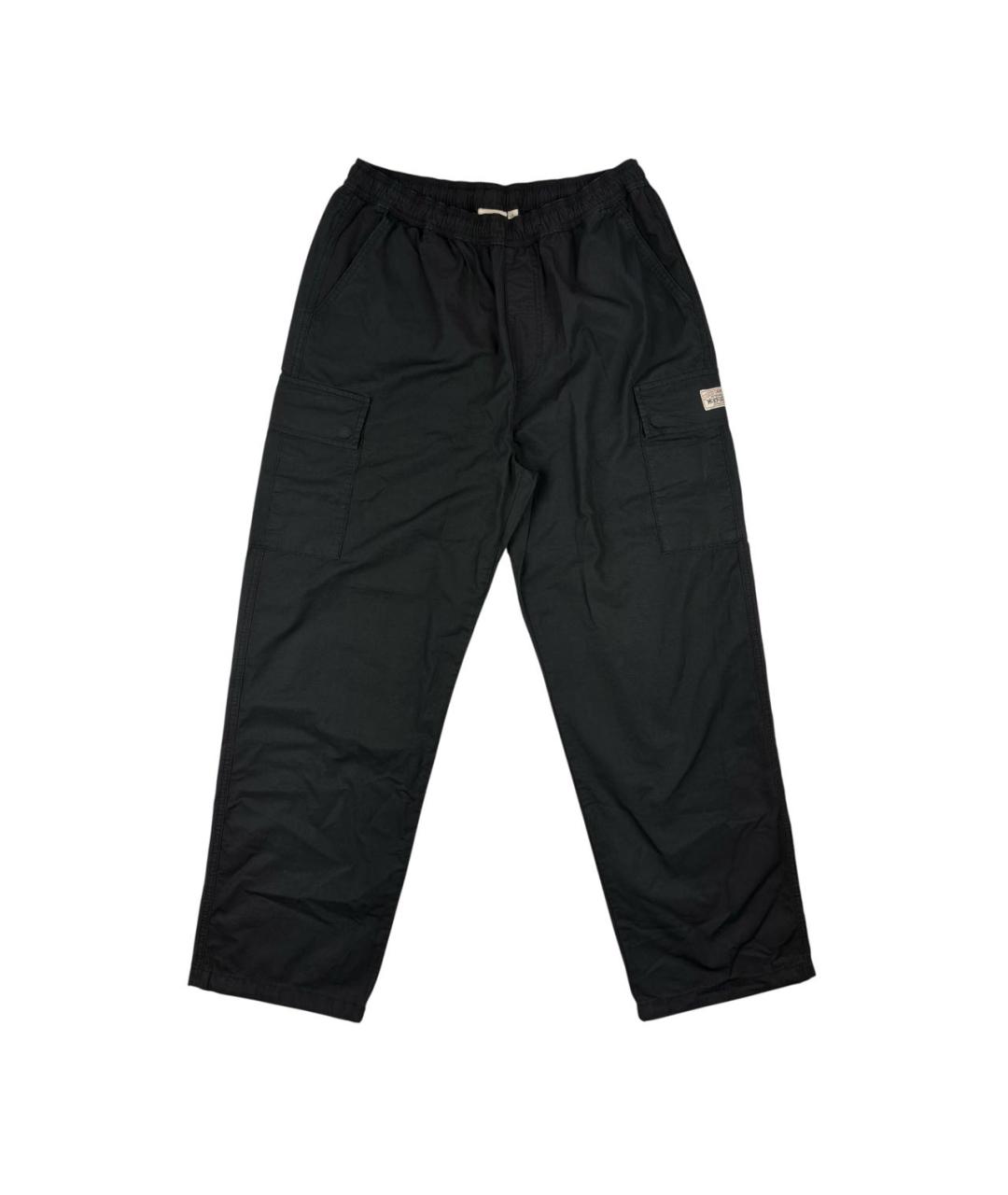 STUSSY Черные хлопковые повседневные брюки, фото 1