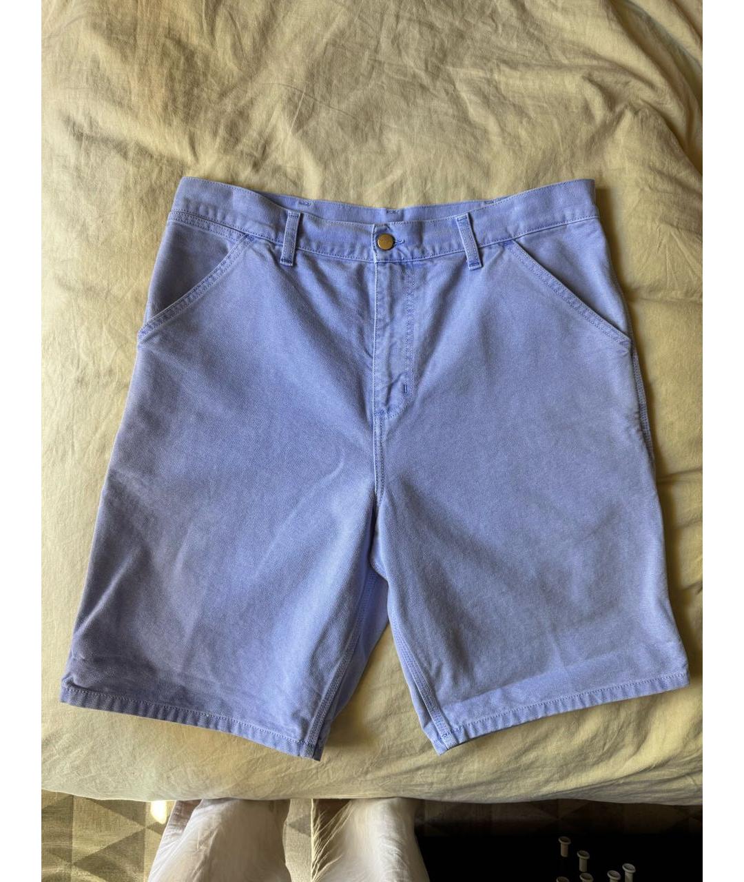 CARHARTT WIP Фиолетовые деним шорты, фото 5