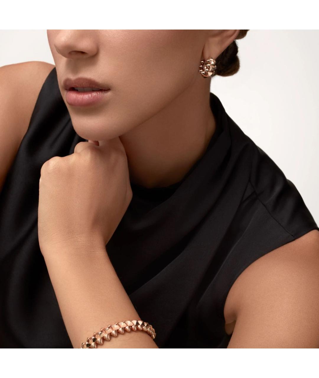 CARTIER Желтые серьги из розового золота, фото 2