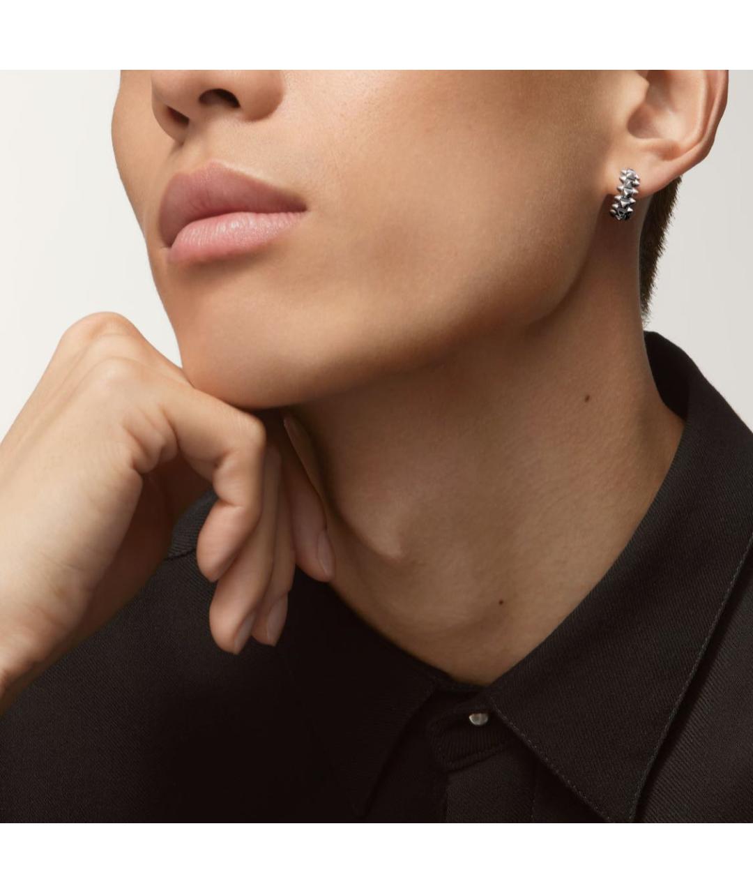 CARTIER Серебряные серьги из белого золота, фото 2