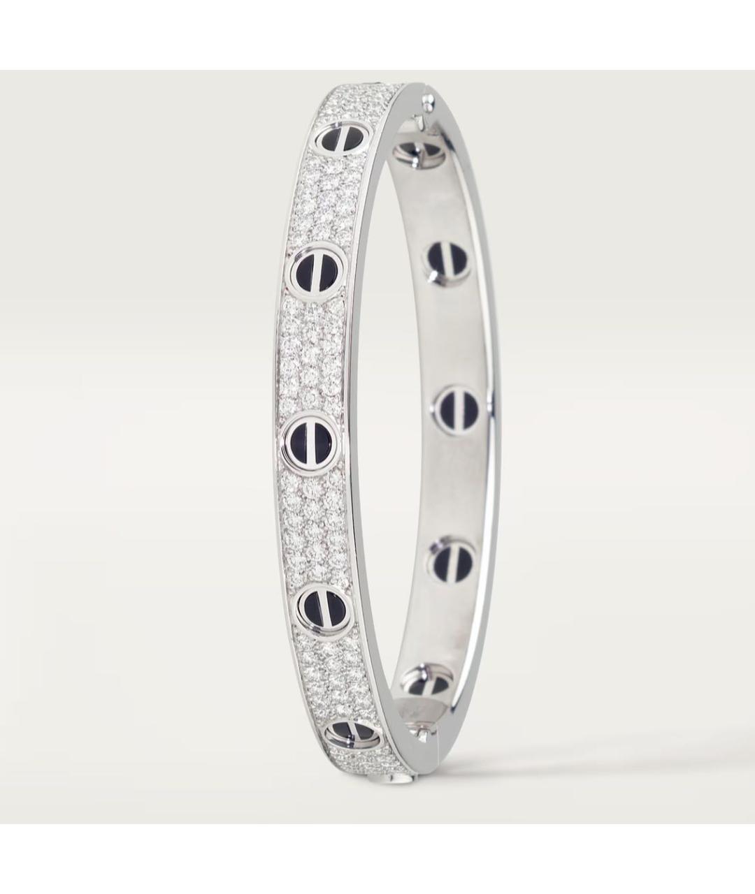 CARTIER Серебрянный браслет из белого золота, фото 2