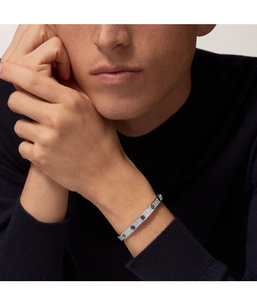 CARTIER Серебрянный браслет из белого золота, фото 4