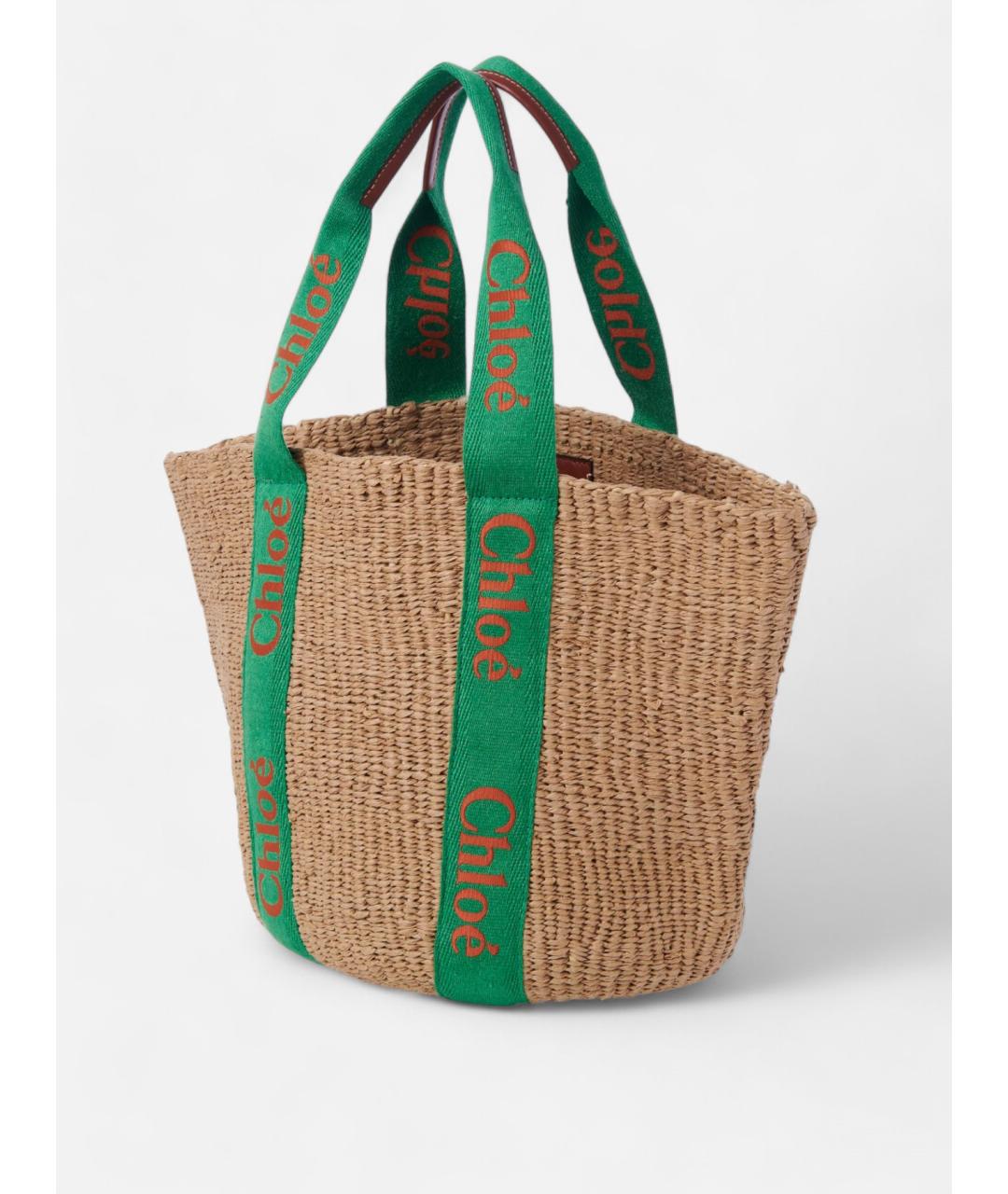 CHLOE Бежевая пелетеная сумка тоут, фото 2