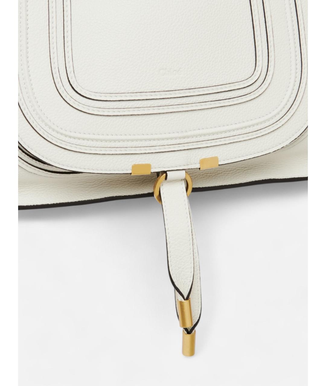 CHLOE Белая кожаная сумка тоут, фото 3