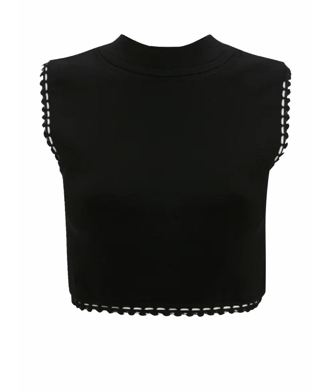 VICTORIA BECKHAM Черная вискозная майка, фото 1