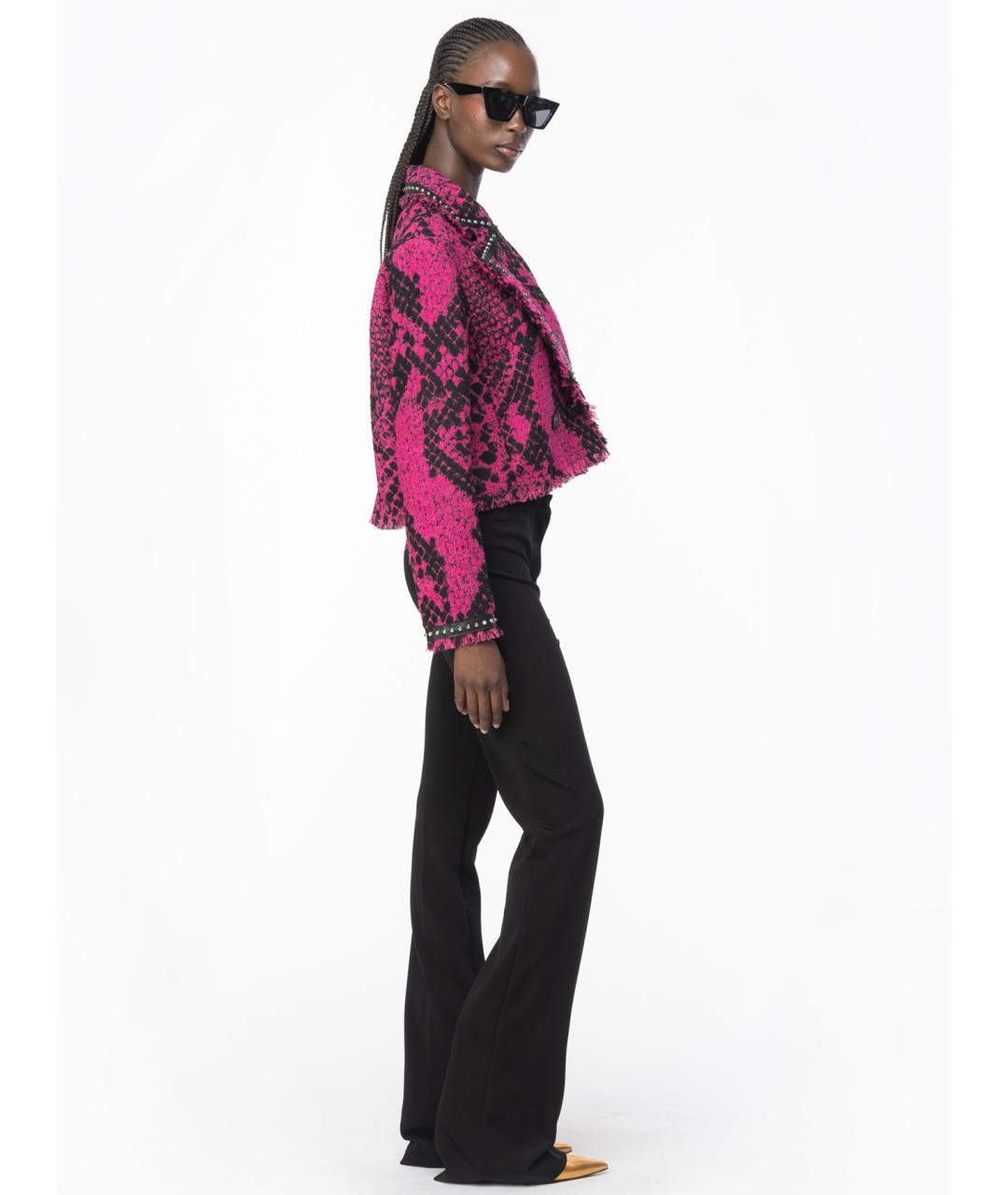 PINKO Черные вискозные прямые брюки, фото 3