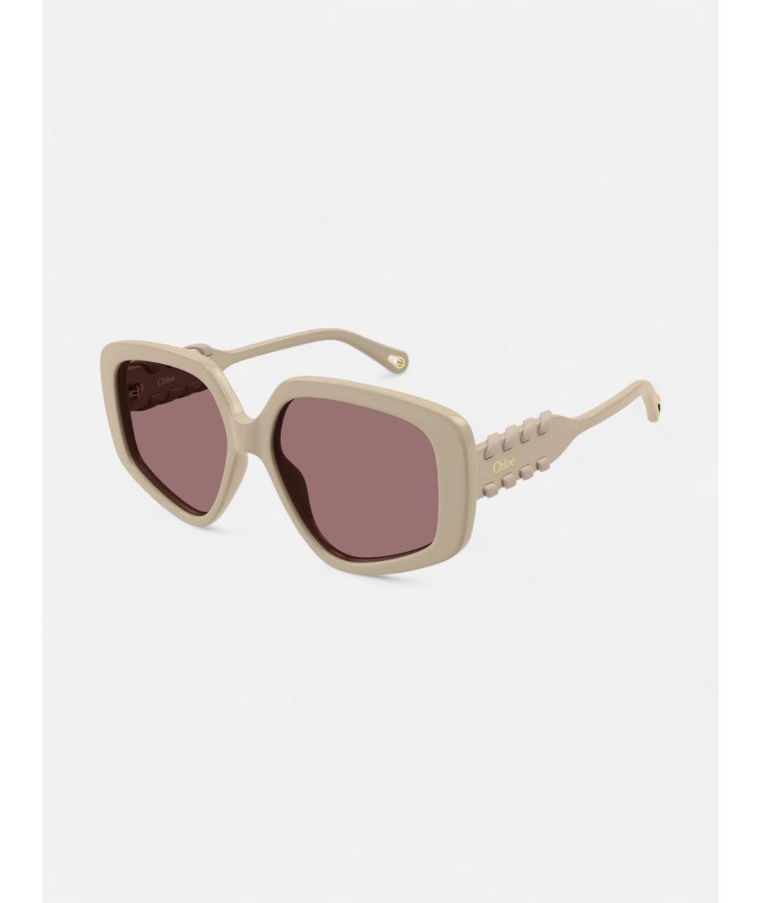 CHLOE Бежевые солнцезащитные очки, фото 2