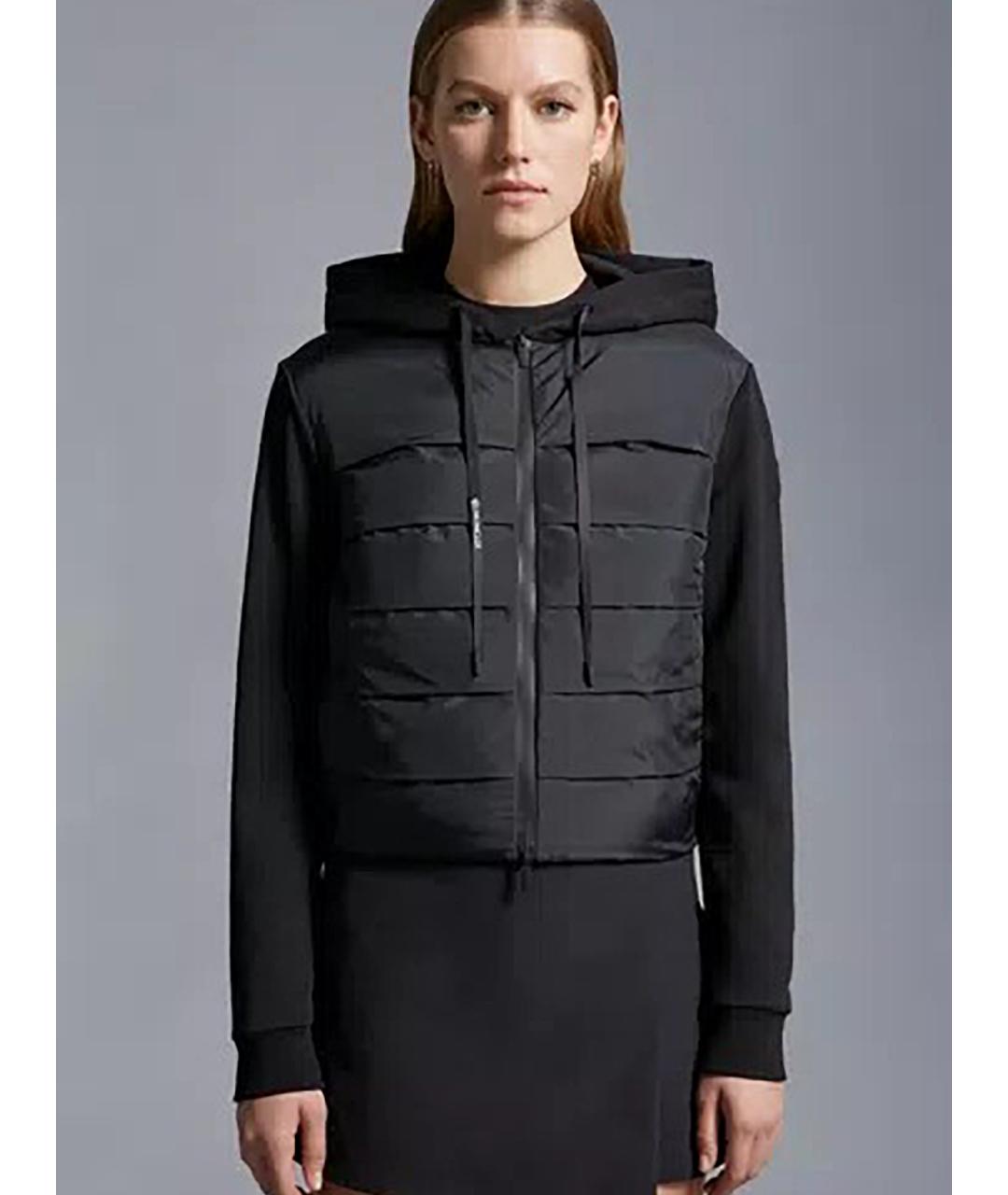 MONCLER Черная хлопковая куртка, фото 2