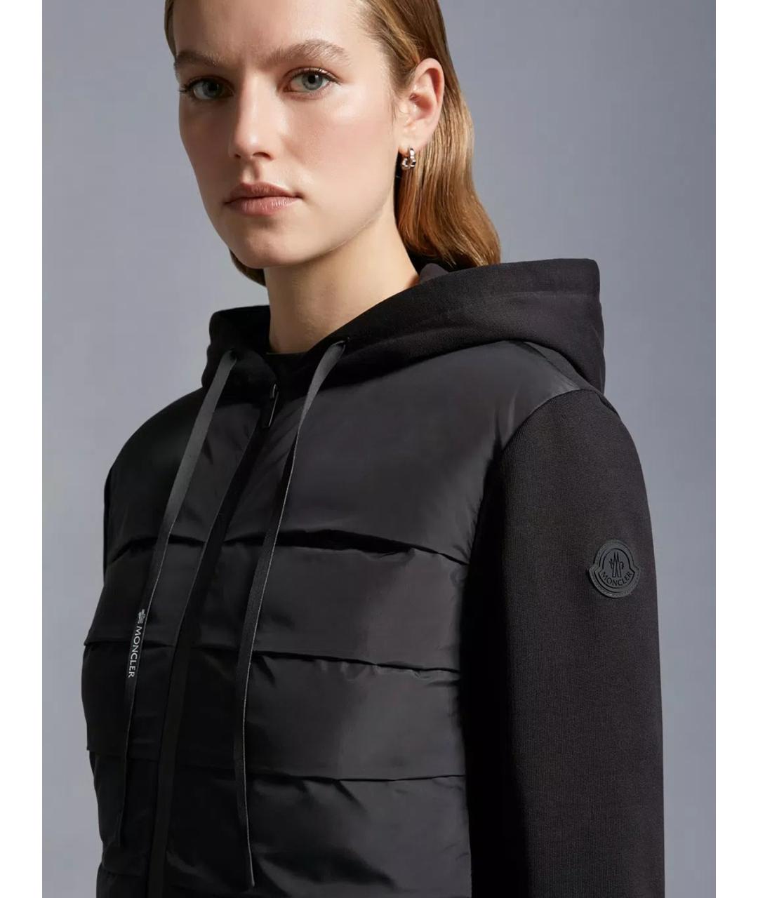 MONCLER Черная хлопковая куртка, фото 3