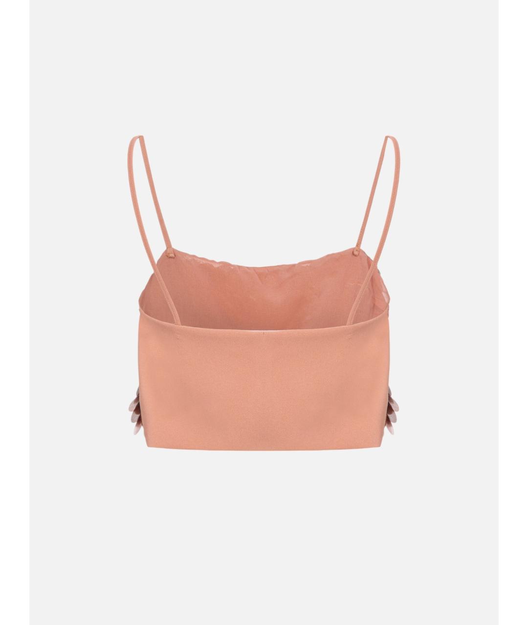 PINKO Розовая полиэстеровая майка, фото 2