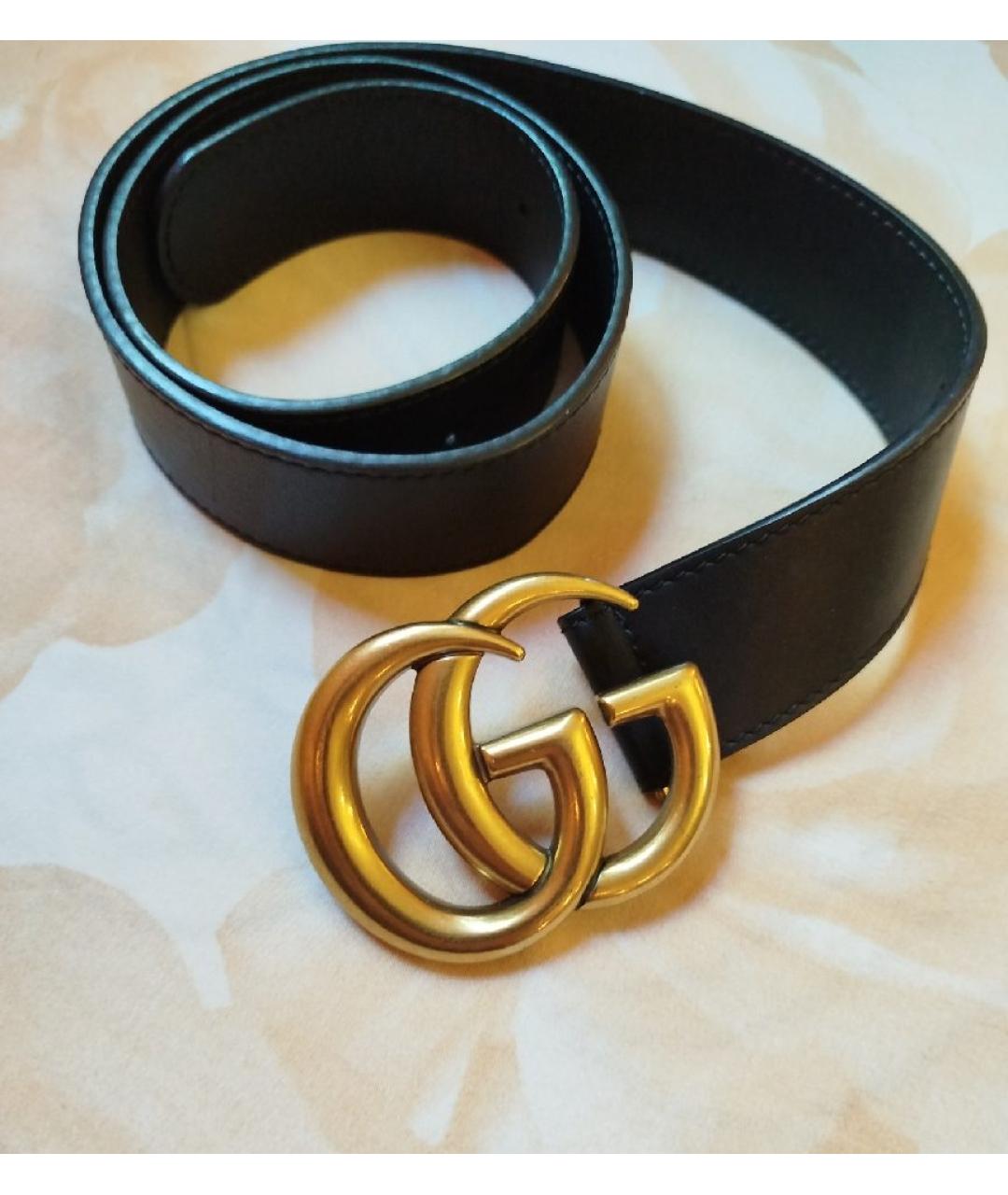 GUCCI Черный кожаный ремень, фото 2
