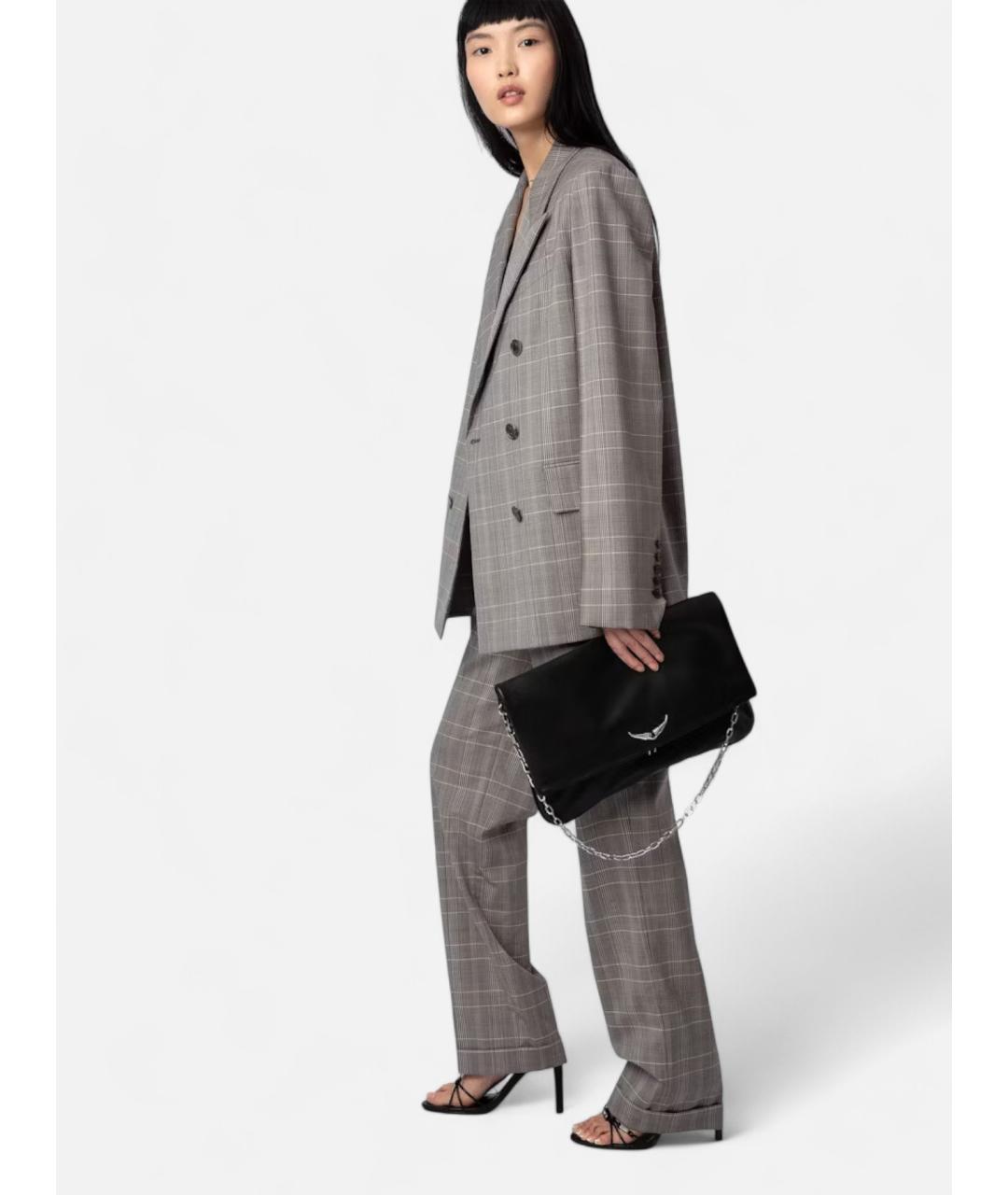 ZADIG & VOLTAIRE Черная кожаная сумка через плечо, фото 6