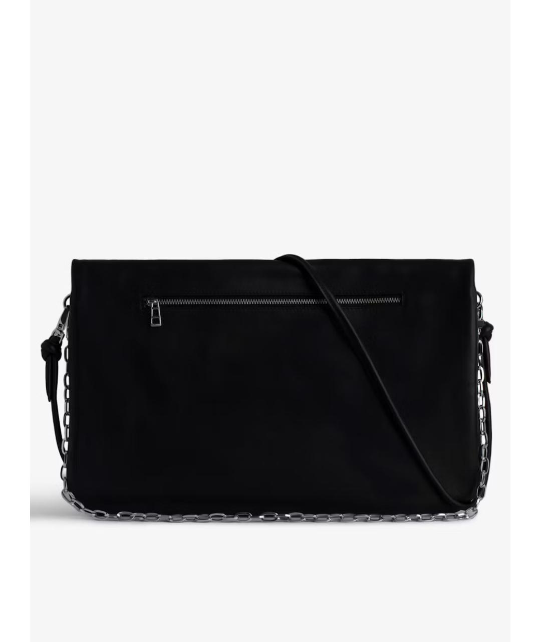 ZADIG & VOLTAIRE Черная кожаная сумка через плечо, фото 8