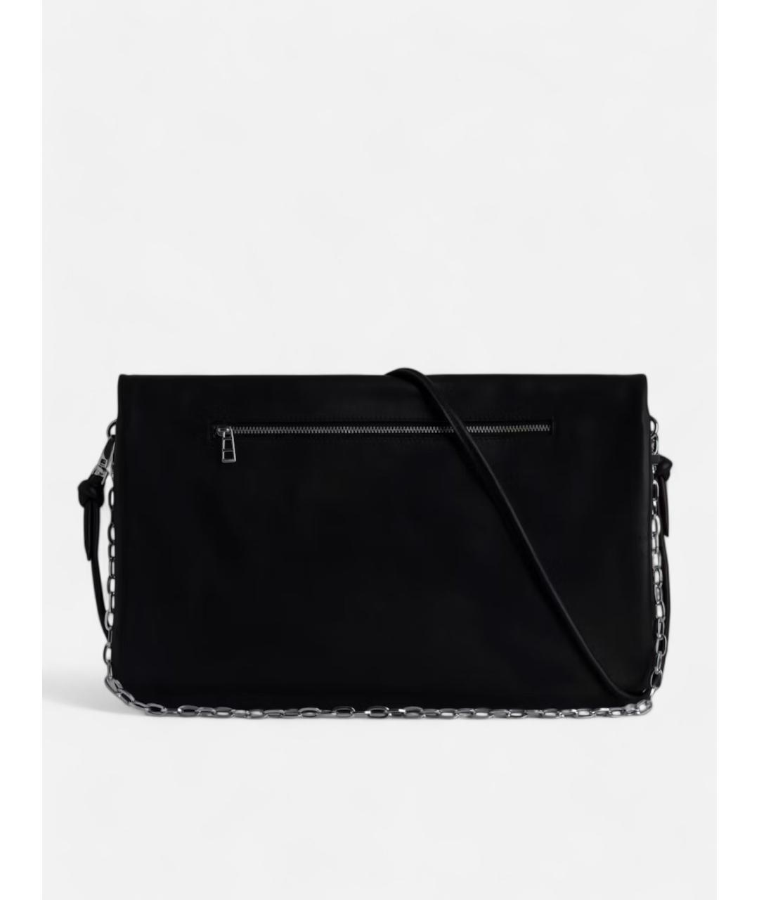 ZADIG & VOLTAIRE Черная кожаная сумка через плечо, фото 2