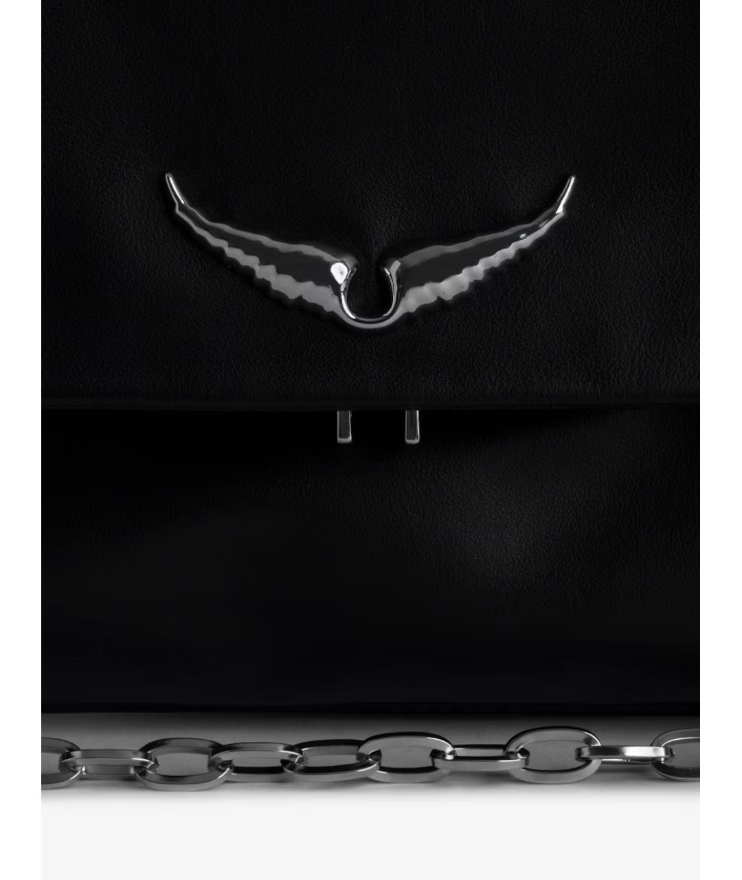 ZADIG & VOLTAIRE Черная кожаная сумка через плечо, фото 9