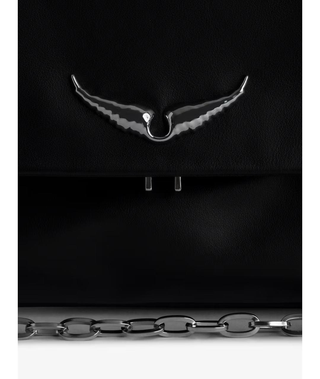 ZADIG & VOLTAIRE Черная кожаная сумка через плечо, фото 3