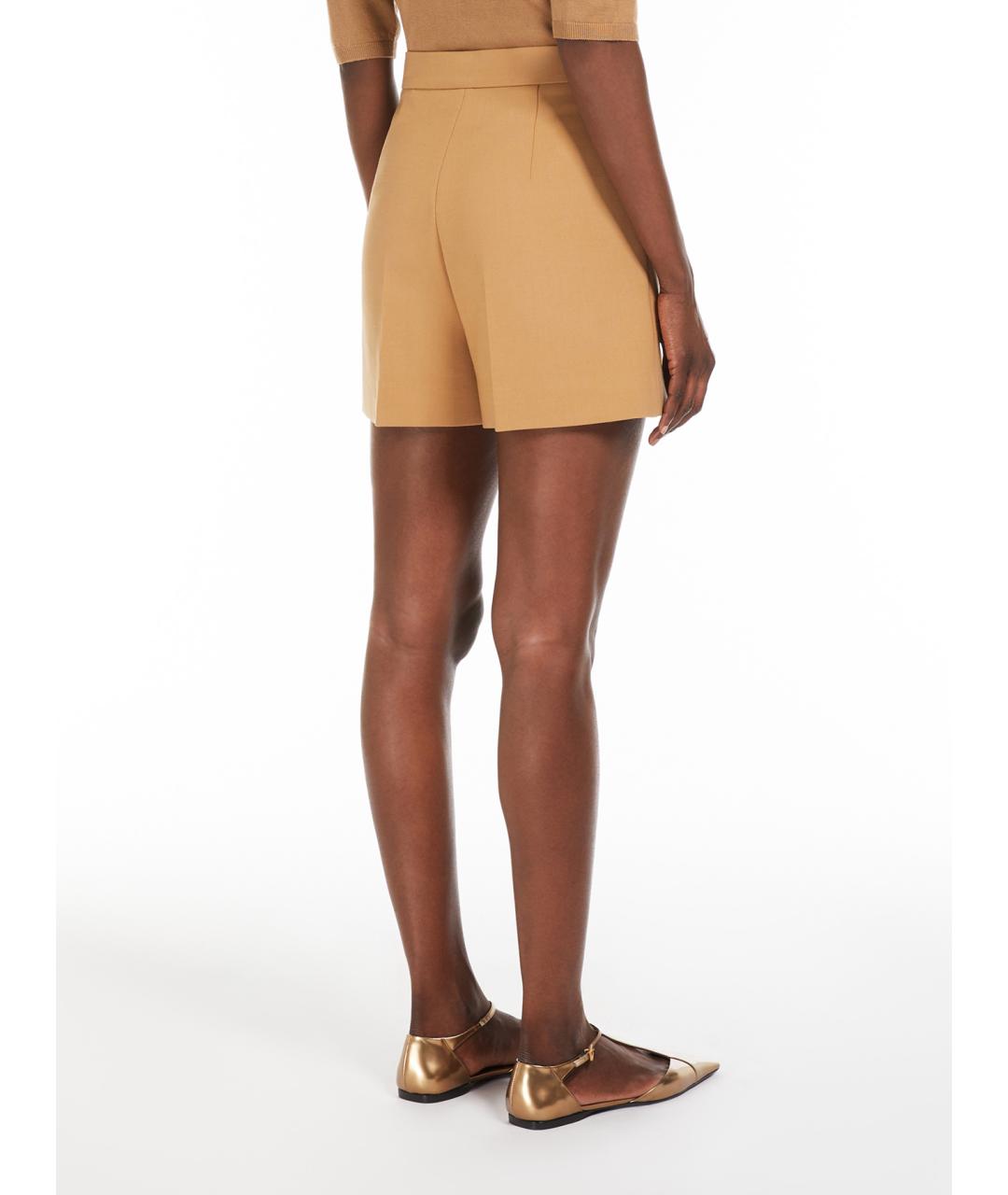 MAX MARA Бежевые шерстяные шорты, фото 4