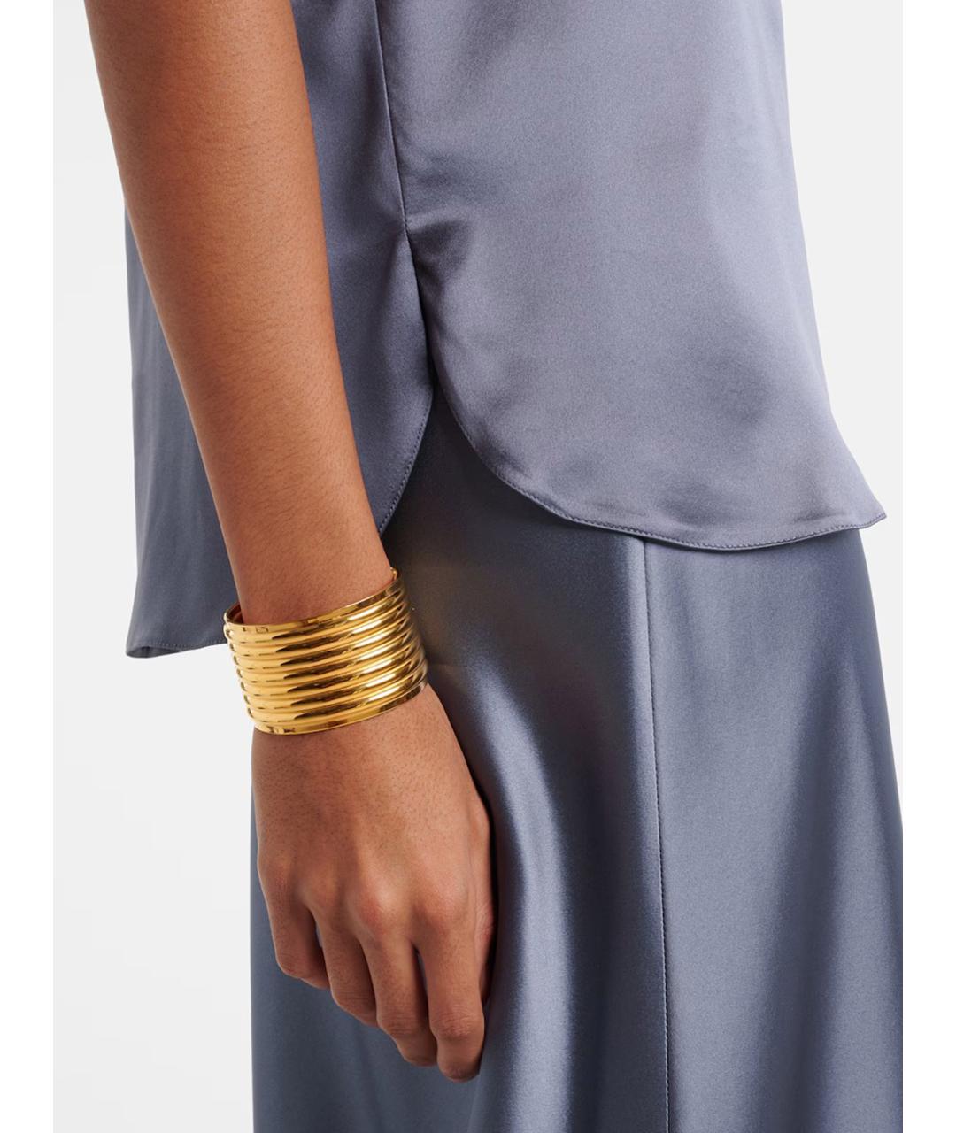 MAX MARA Серая шелковая футболка, фото 5