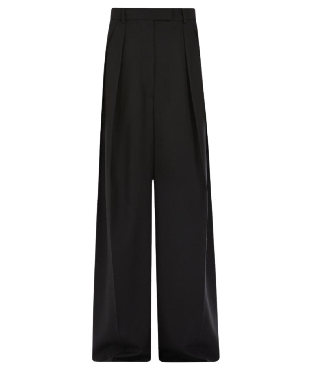 SPORTMAX Черные шерстяные брюки широкие, фото 1