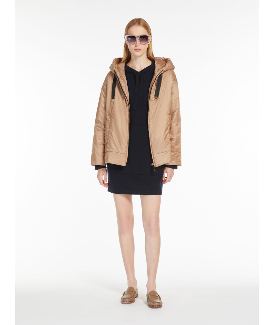 'S MAX MARA Бежевая полиэстеровая парка, фото 2
