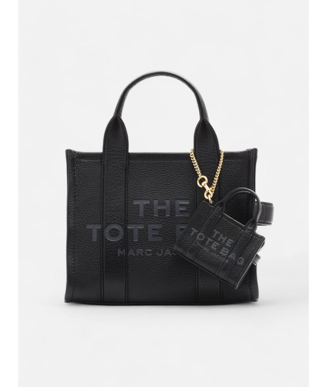 MARC JACOBS Черная кожаная сумка тоут, фото 2