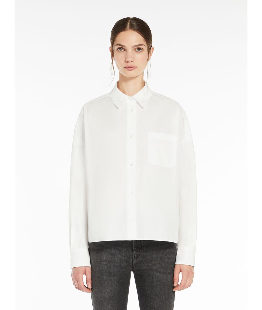 WEEKEND MAX MARA Белая хлопковая рубашка, фото 2