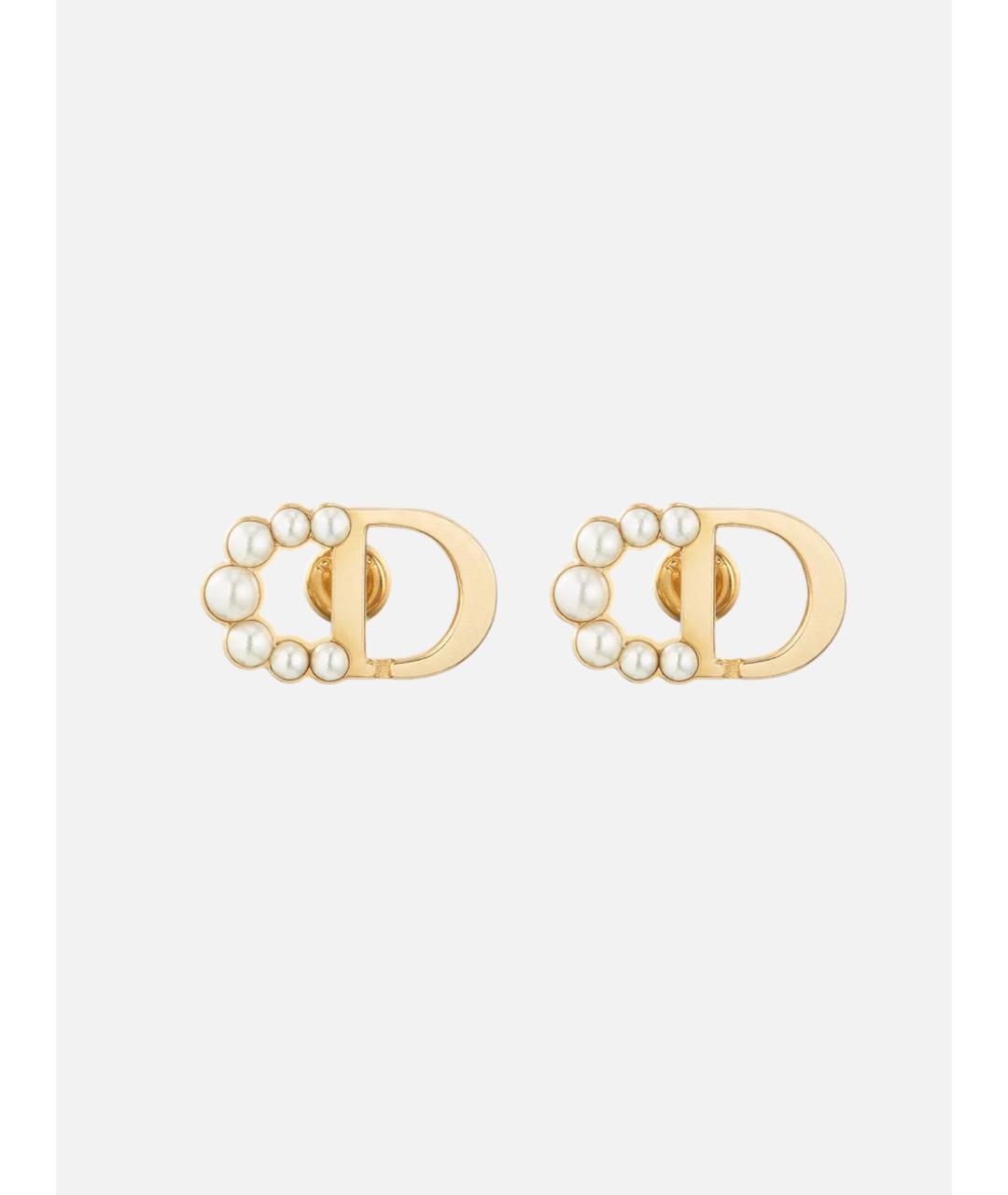 CHRISTIAN DIOR Золотые латунные серьги, фото 3