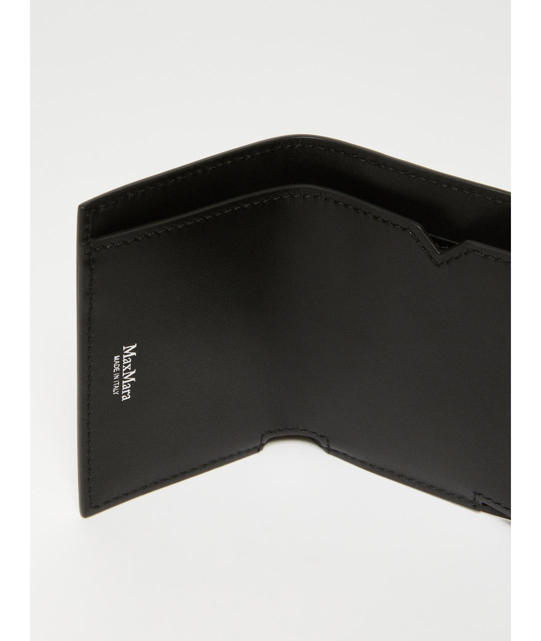 MAX MARA Черный кожаный кошелек, фото 3