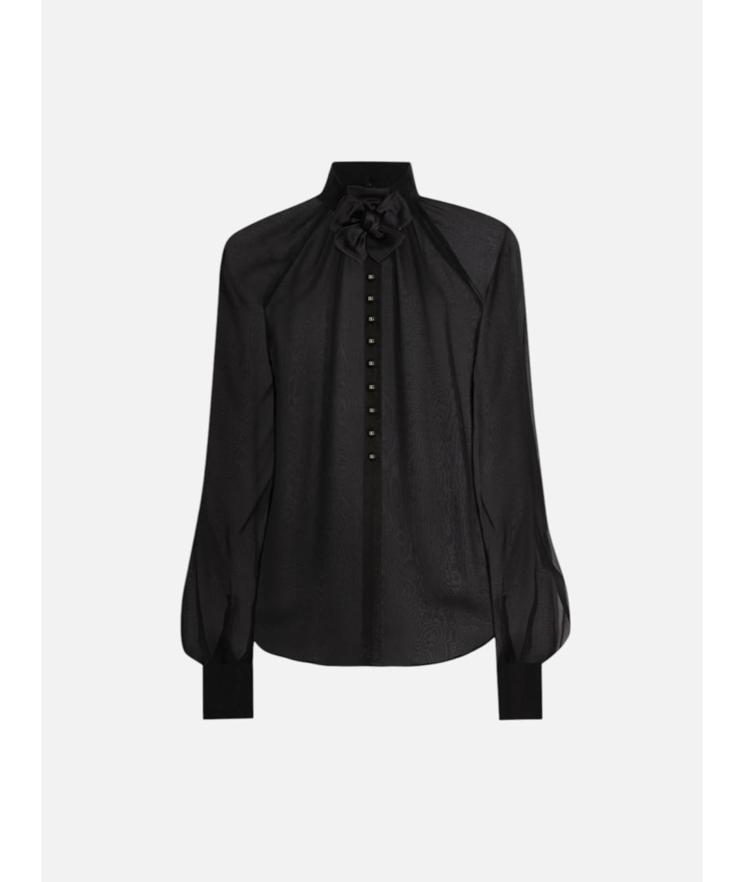 DOLCE&GABBANA Черная шелковая блузы, фото 6