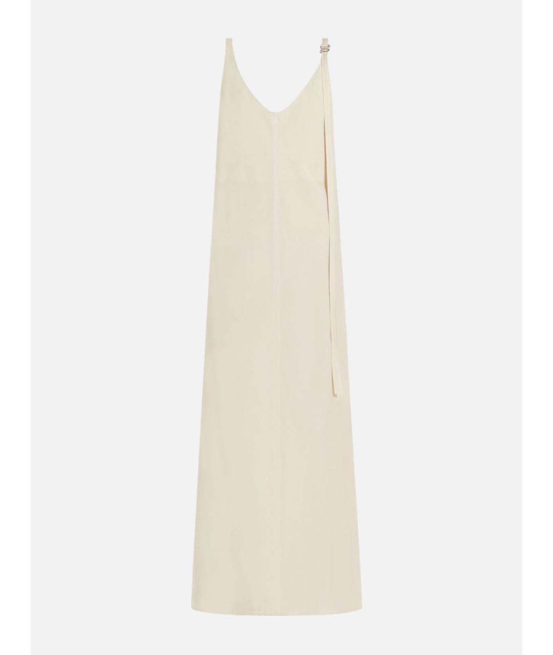 SPORTMAX Бежевое вискозное повседневное платье, фото 6