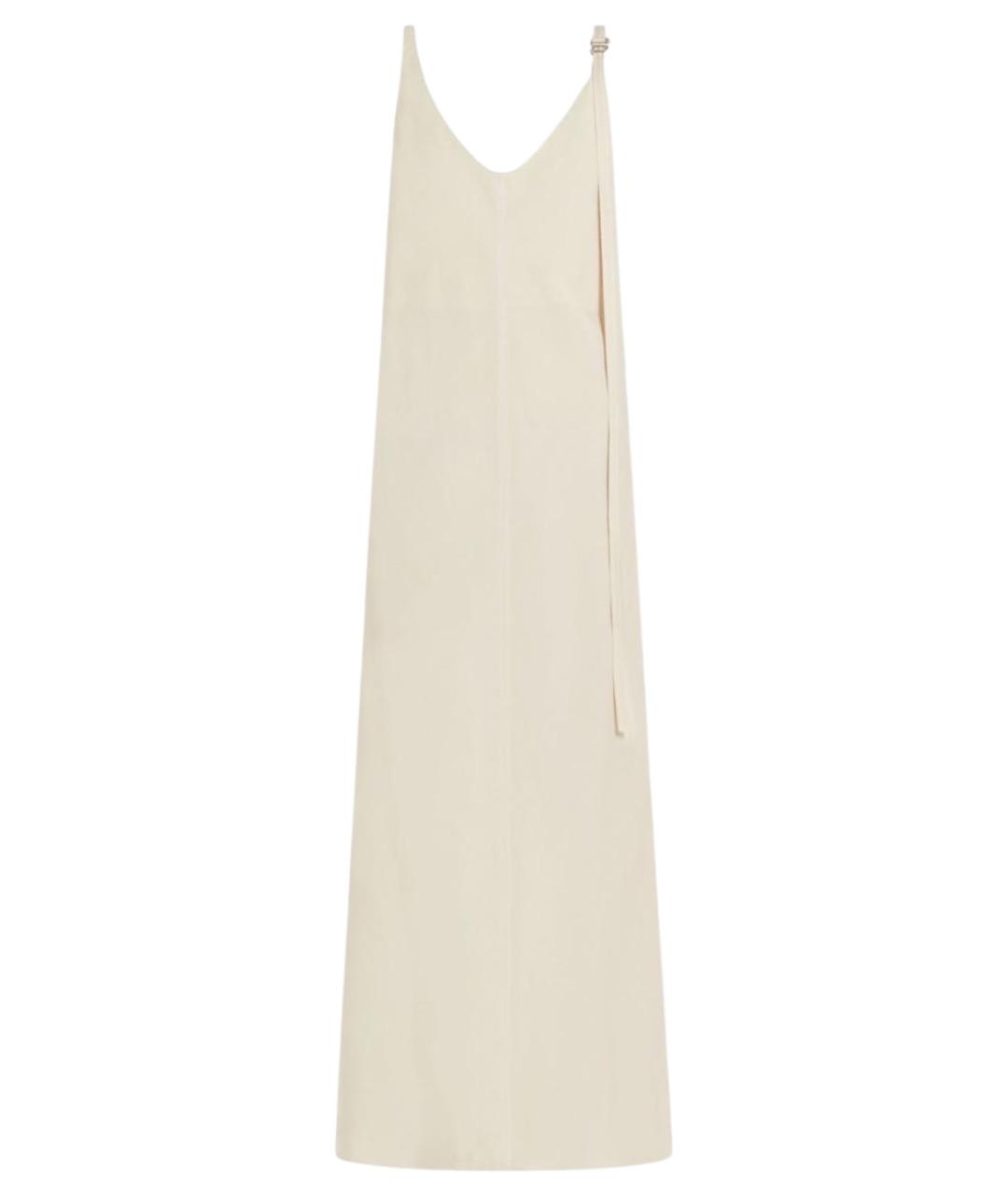 SPORTMAX Бежевое вискозное повседневное платье, фото 1