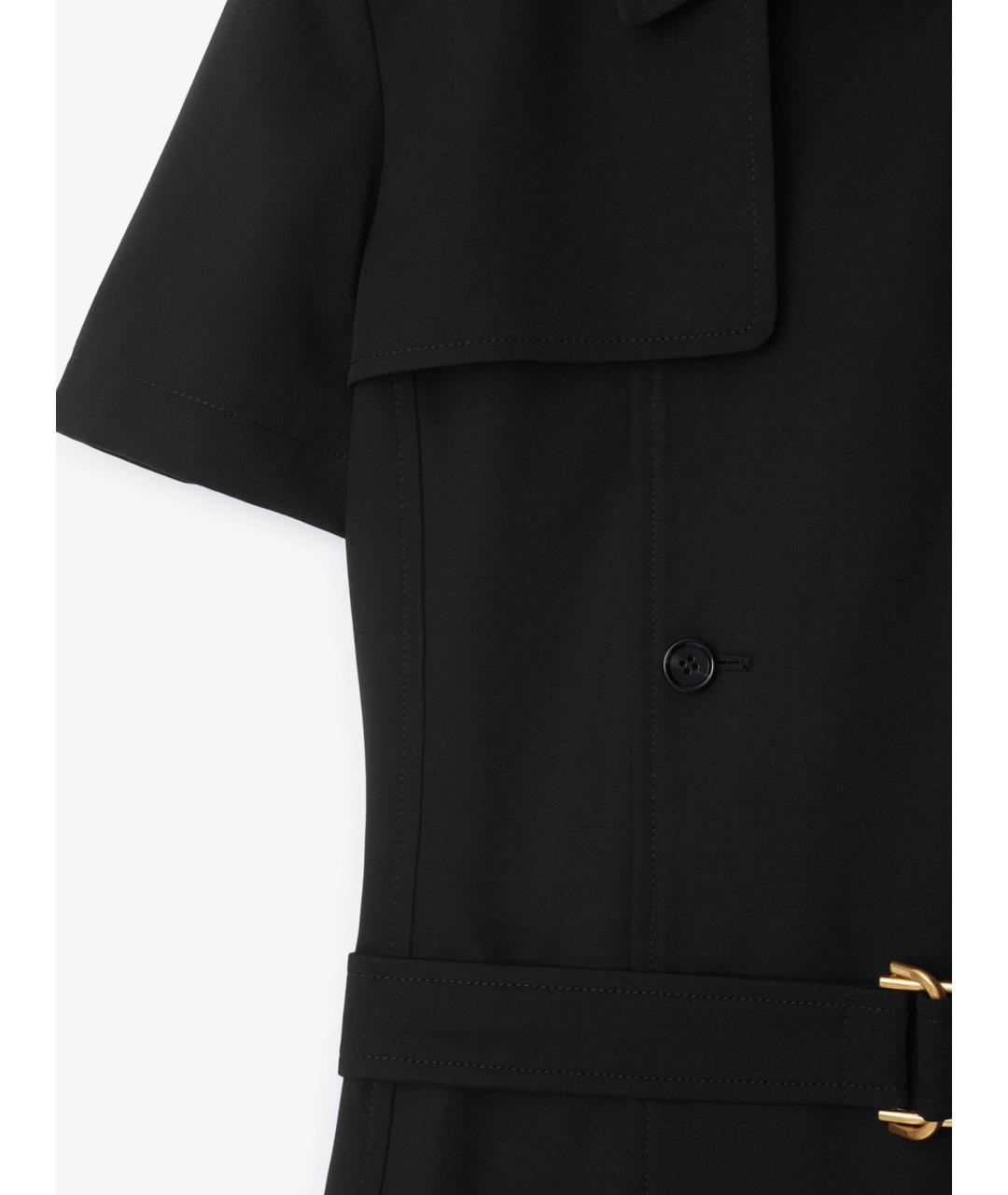 BURBERRY Черное шерстяное повседневное платье, фото 5
