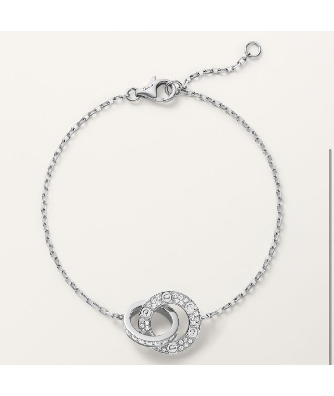 CARTIER Серебрянный браслет из белого золота, фото 5