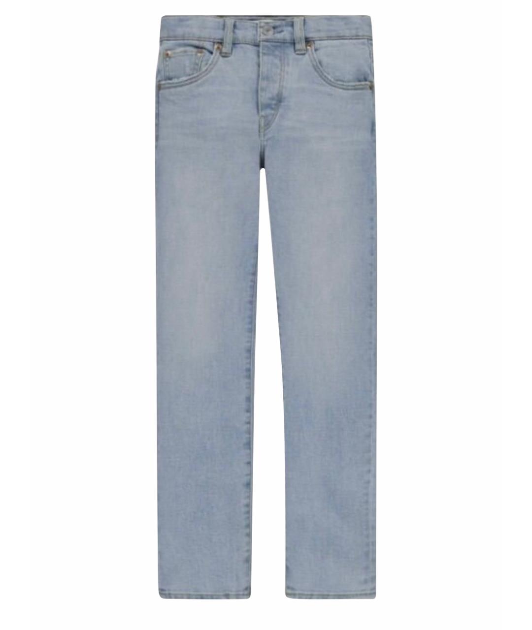 LEVI'S Голубые хлопковые прямые джинсы, фото 1