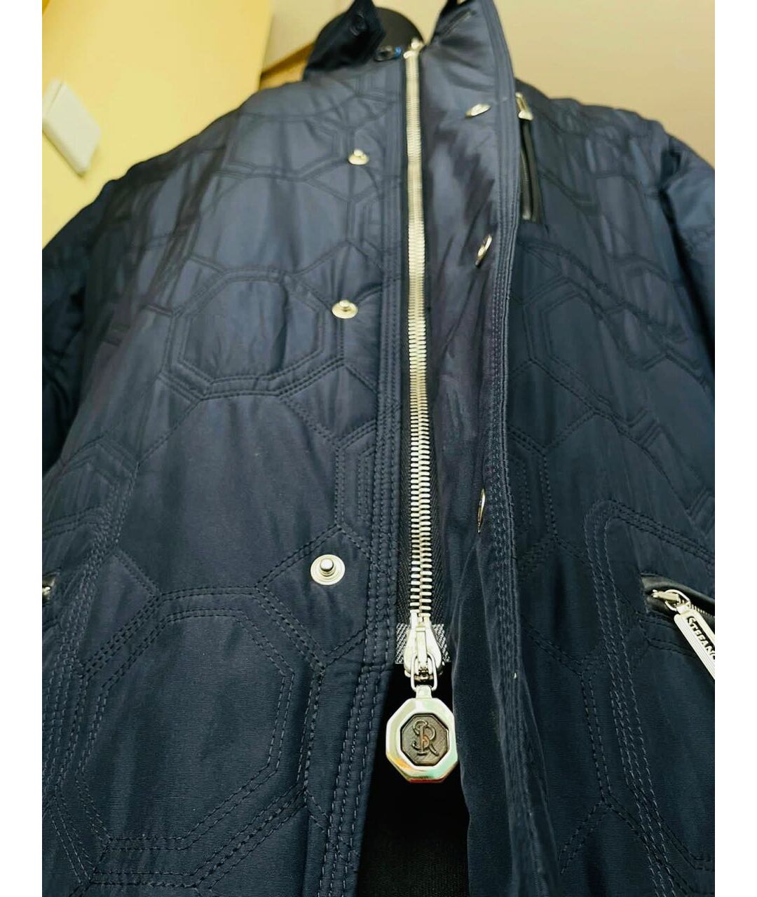 STEFANO RICCI Синяя шелковая куртка, фото 8