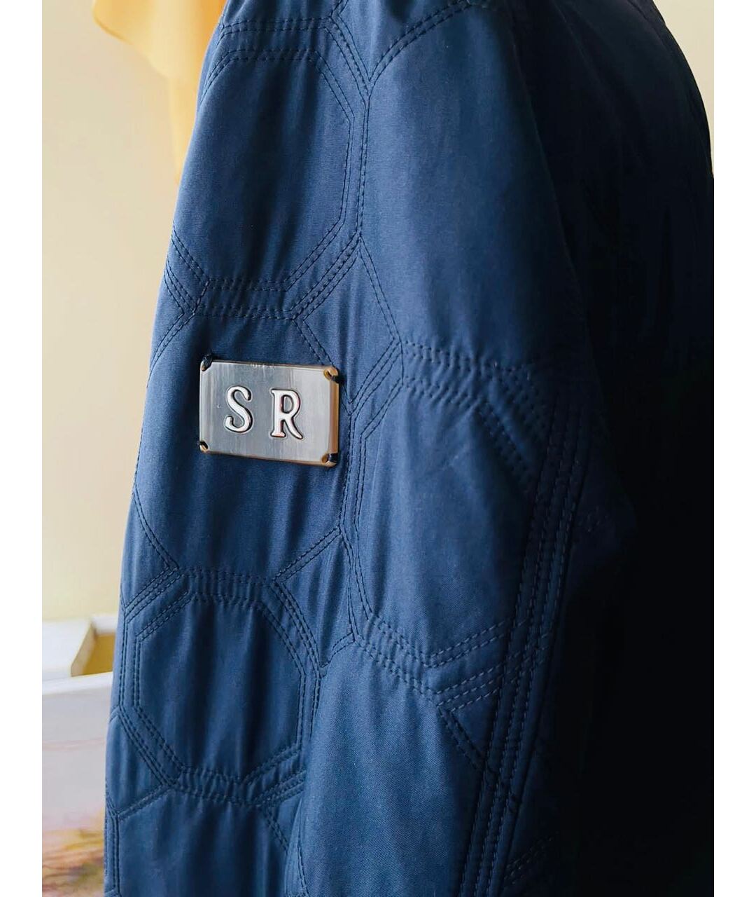 STEFANO RICCI Синяя шелковая куртка, фото 5