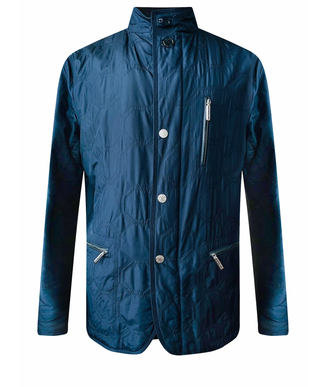 STEFANO RICCI Синяя шелковая куртка, фото 1