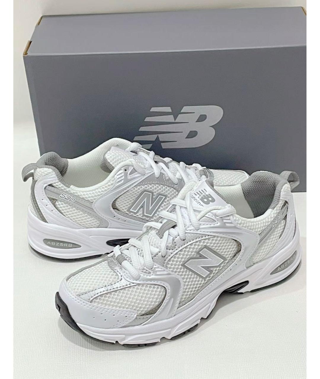 NEW BALANCE Белые текстильные кроссовки, фото 2