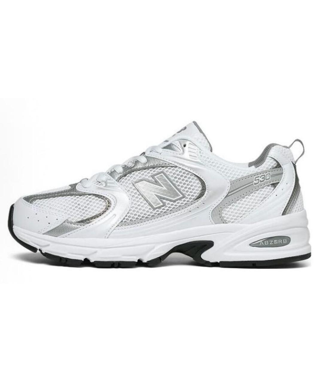 NEW BALANCE Белые текстильные кроссовки, фото 6