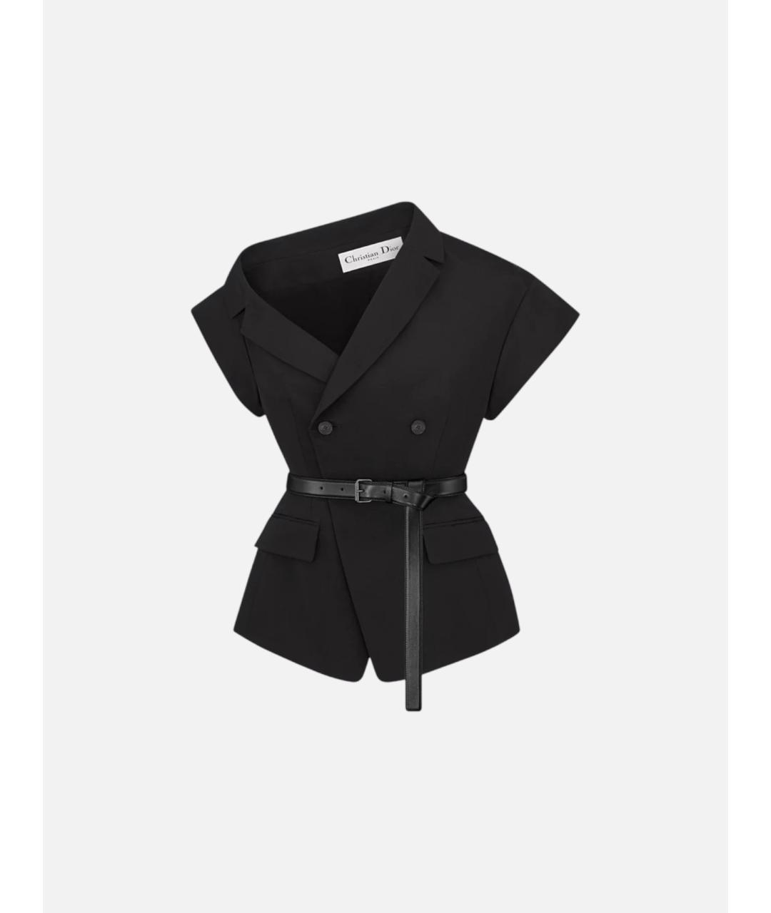 CHRISTIAN DIOR Черный шелковый жакет/пиджак, фото 3