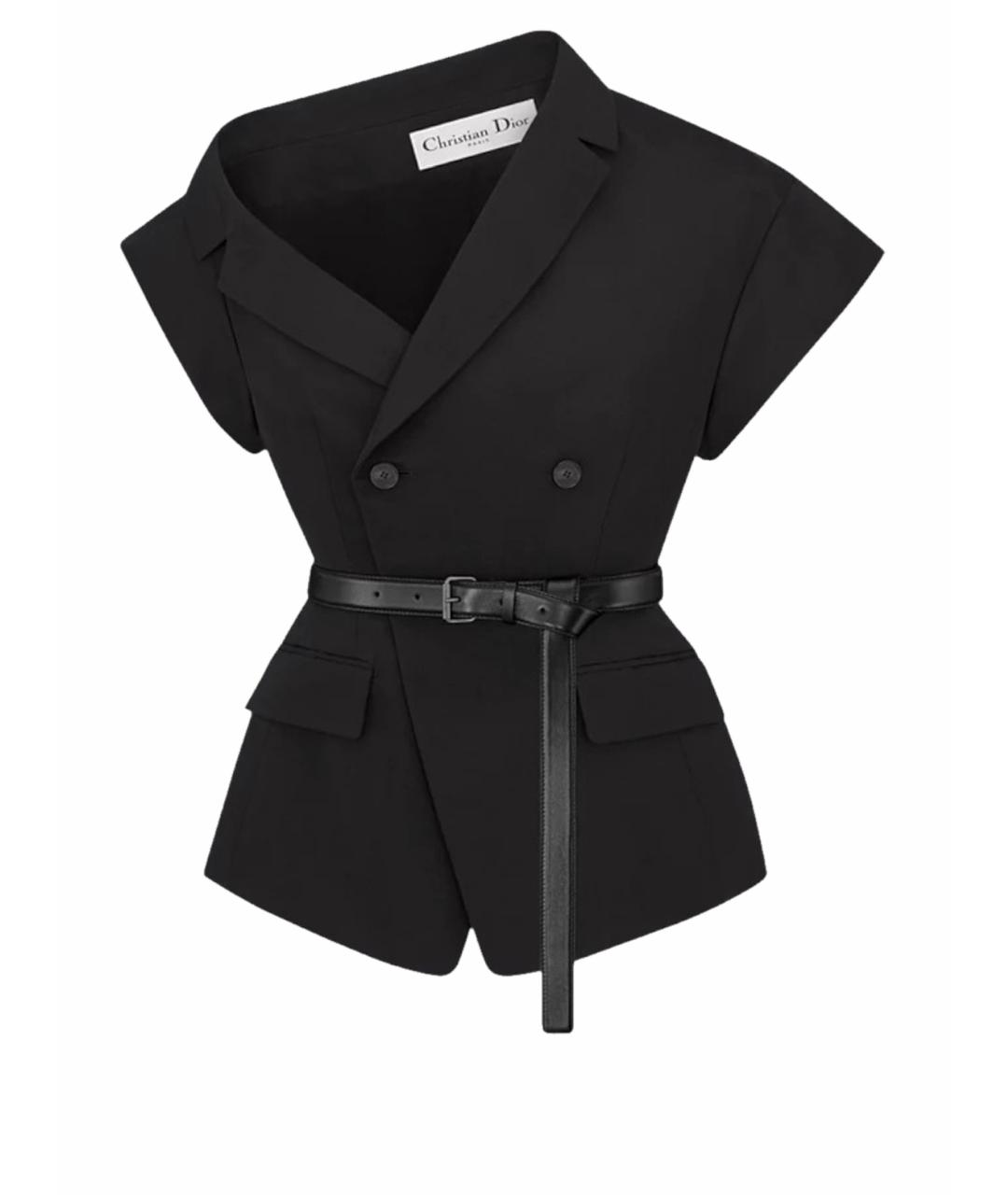 CHRISTIAN DIOR Черный шелковый жакет/пиджак, фото 1
