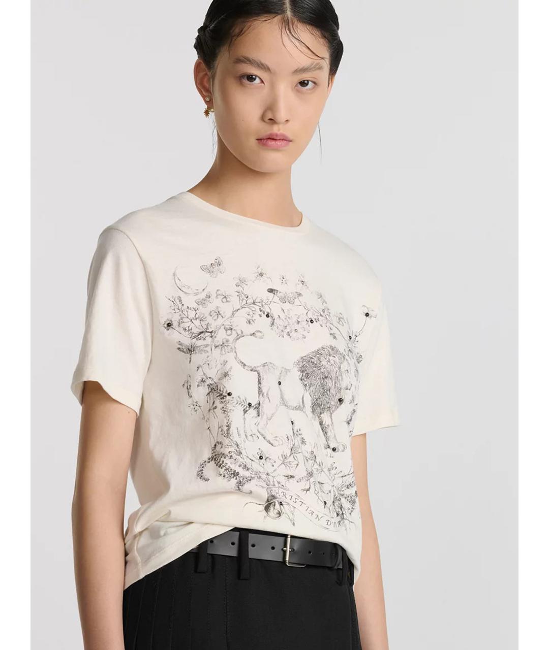 CHRISTIAN DIOR Мульти хлопковая футболка, фото 2
