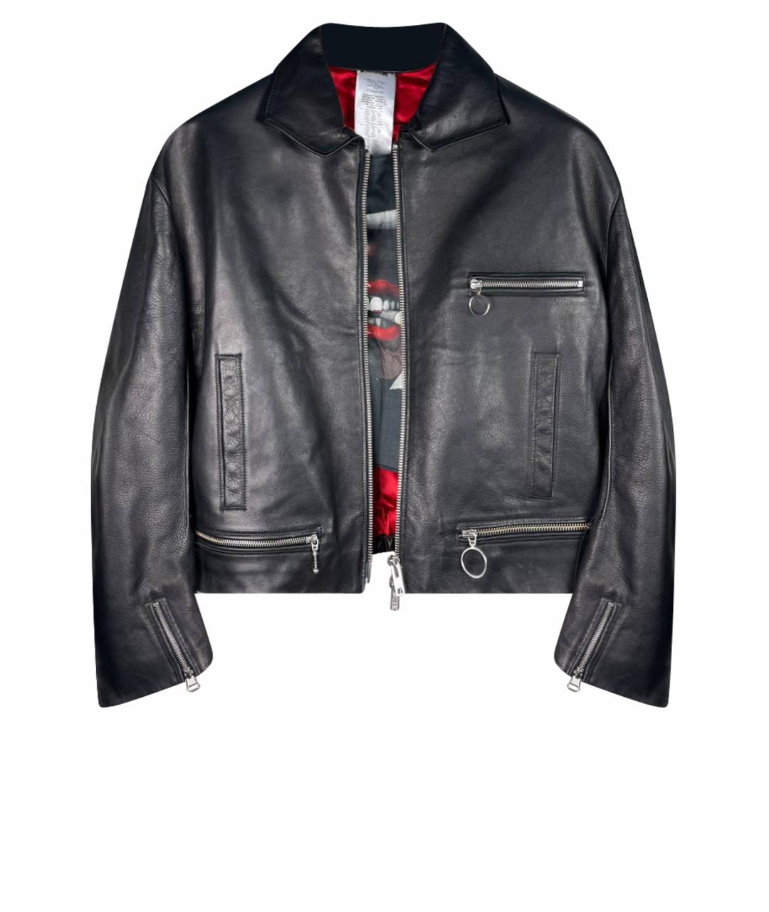MAGLIANO Черная кожаная куртка, фото 1