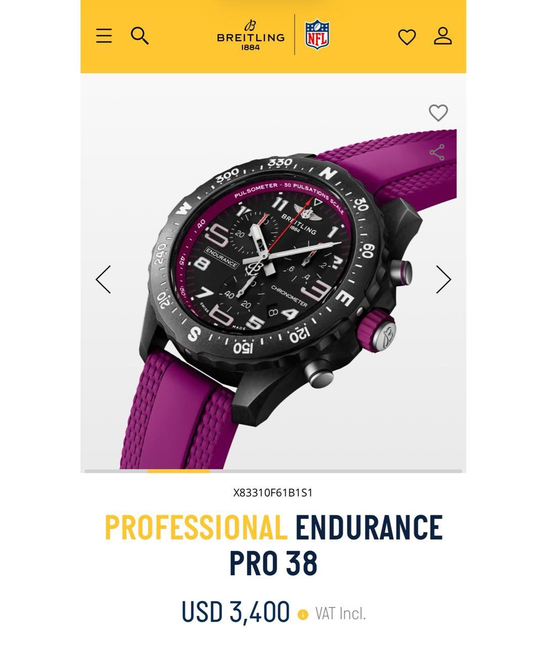 BREITLING Розовые часы, фото 2